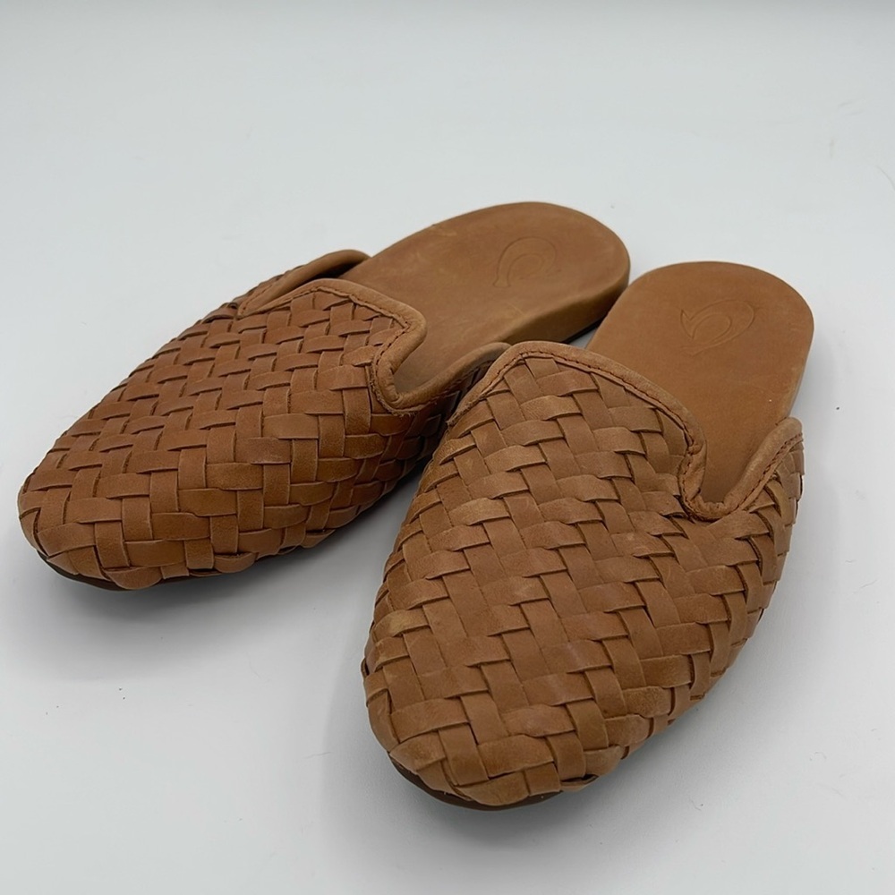 OluKai Mi’i Leather Mule Shoes, fox